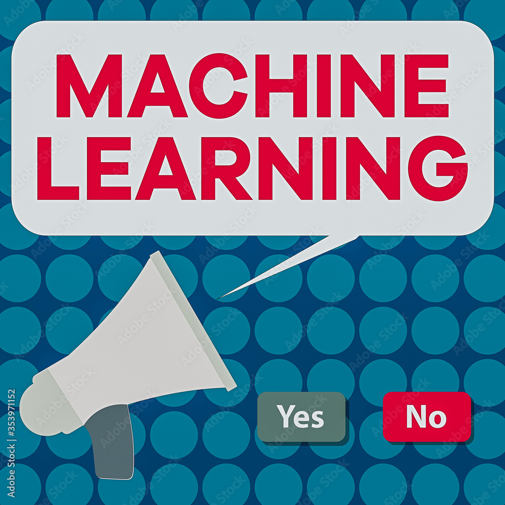 Fototapete word writing text machine learning. business photo showcasing the concept that a computer can learn 