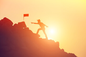 silhouette of a young man standing alone