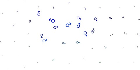 Light Multicolor vector pattern with feminism elements.