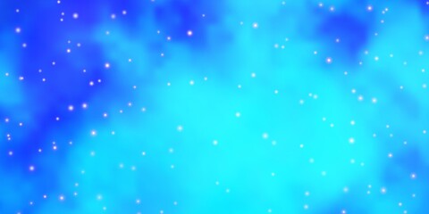 Light BLUE vector texture with beautiful stars. Decorative illustration with stars on abstract template. Best design for your ad, poster, banner.