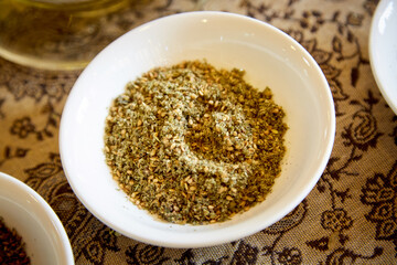 White Bowl of Za'atar Spice Mix