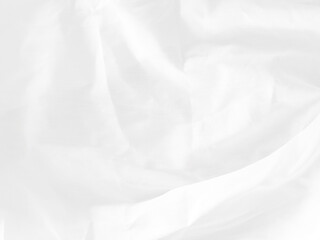 Obraz premium White Creased fabric texture Abstract background. Satin Folds.Paper folds soft focus. Cotton Soft wave. Luxurious background design
