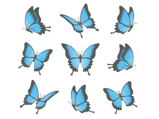 Meubelstickers Vlinders Blauwe vlinder