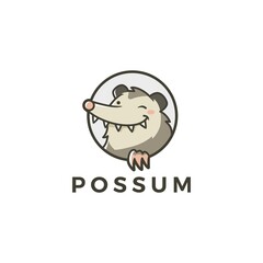 possum logo vector mascot character cartoon illustration