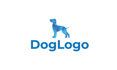 Dog Logo can for Pet Clinic, Veterinary, Pet care, Pet Shop - Dog Shop - Dog Community - DOg LOvers with modern design, fresh concept, blue color, and vector EPS 10