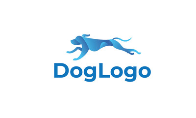 Dog Logo can for Pet Clinic, Veterinary, Pet care, Pet Shop - Dog Shop - Dog Community - DOg LOvers with modern design, fresh concept, blue color, and vector EPS 10