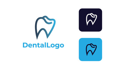 dental care logo can for dental clinic , dental health , tooth logo -tooth medical - doctor tooth - symbol tooth -dentists logo with modern design , fresh concept ,blue color and vector EPS 10