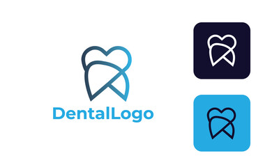 dental care logo can for dental clinic , dental health , tooth logo -tooth medical - doctor tooth - symbol tooth -dentists logo with modern design , fresh concept ,blue color and vector EPS 10