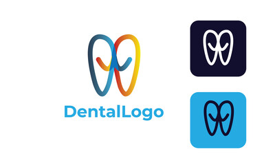 dental care logo can for dental clinic , dental health , tooth logo -tooth medical - doctor tooth - symbol tooth -dentists logo with modern design , fresh concept ,blue color and vector EPS 10
