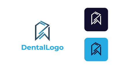 dental care logo can for dental clinic , dental health , tooth logo -tooth medical - doctor tooth - symbol tooth -dentists logo with modern design , fresh concept ,blue color and vector EPS 10