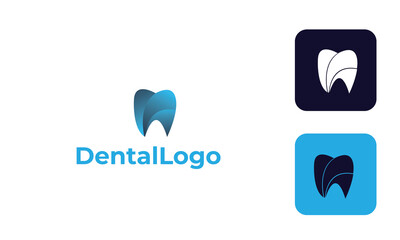 dental care logo can for dental clinic , dental health , tooth logo -tooth medical - doctor tooth - symbol tooth -dentists logo with modern design , fresh concept ,blue color and vector EPS 10