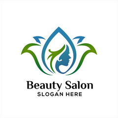 The beauty and salon vector logo is simple and elegant