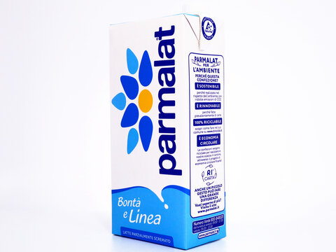 Italy &ndash; May 31, 2020: PARMALAT pasteurized low fat Milk