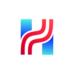 Letter h logo in vector