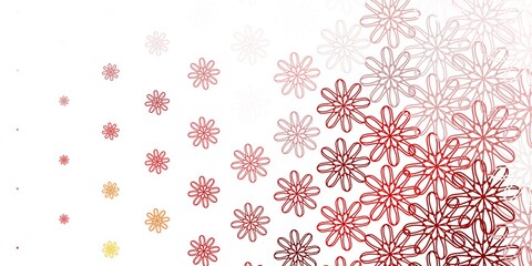 Light Orange vector natural backdrop with flowers.