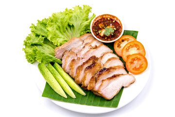 Grilled pork salad Thai food