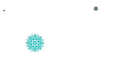 Light Green vector natural layout with flowers.