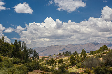 mountain landscape with clouds