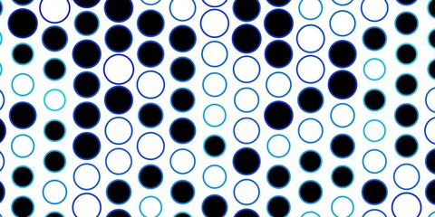 Dark BLUE vector pattern with circles. Colorful illustration with gradient dots in nature style. Design for posters, banners.