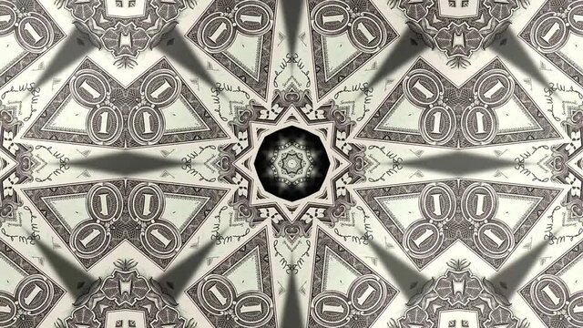 Kaleidoscope One dollar bills