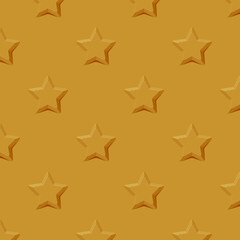 pattern of 3d golden star-shape paper art