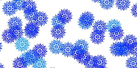 Light BLUE vector natural layout with flowers.