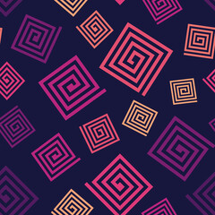 Seamless repeating pattern of square spirals