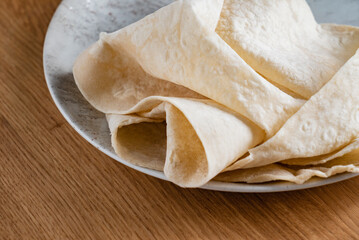 Lavash (soft, thin unleavened flatbread)
