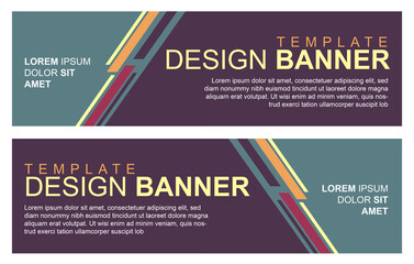 Vector abstract design banner web template.