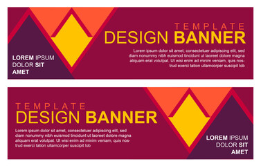 Vector abstract design banner web template.