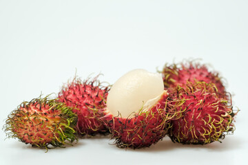 rambutan isolated on the white background