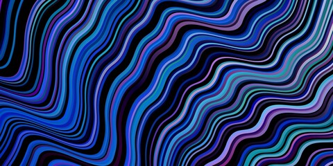 Dark Pink, Blue vector background with wry lines.