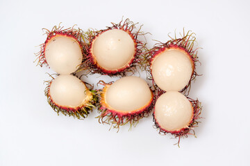 rambutan isolated on the white background