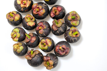 Close-Up Of Mangosteen Fruits On Table