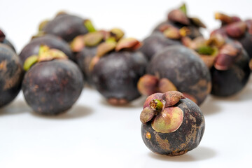 Close-Up Of Mangosteen Fruits On Table