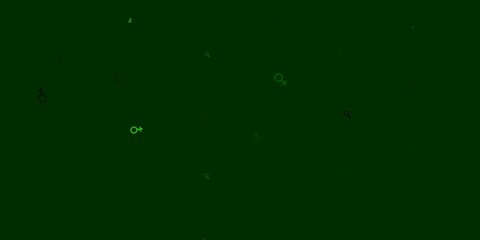 Light Green vector background with woman symbols.