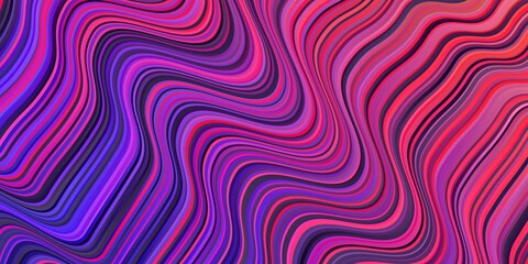 Dark Multicolor vector pattern with curved lines.