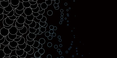 Dark BLUE vector pattern with spheres. Colorful illustration with gradient dots in nature style. New template for a brand book.