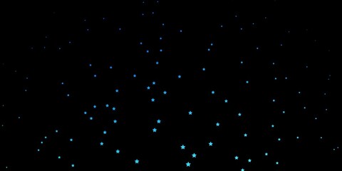 Dark BLUE vector background with colorful stars. Colorful illustration with abstract gradient stars. Pattern for wrapping gifts.