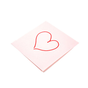 Isolated sticker with the image of the heart symbol on a white background