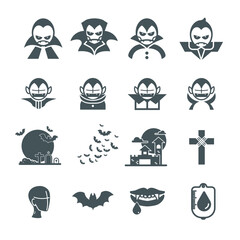 Dracula,Ghost,Halloween icon set