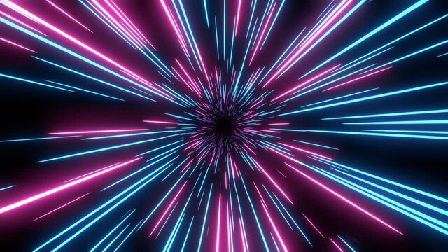 Blue and pink speed light abstract background.
Loop able Sci-fi tunnel backdrop.
