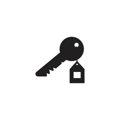 The key to the new house. Vector icon of mortgage, property purchase.