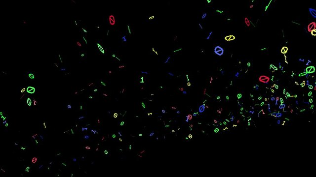 1s and 0s Programing Computer Code Technology in a Seamless Particle Loop - Big Data Systems