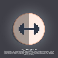 Dumbbell icon to be used for web print and mobile application