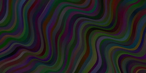 Dark Gray vector texture with curves.