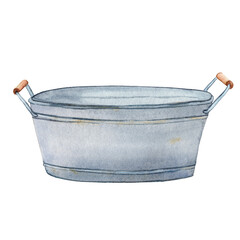 Rustic old zink washbowl. - 353991932