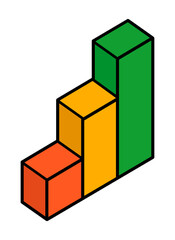 rod graph / cartoon vector and illustration, isolated on white background