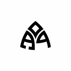 AP monogram logo with modern triangle style design template