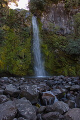 Obraz premium Dawson Falls in Egmont National Park,Taranaki region on North Island of New Zealand 